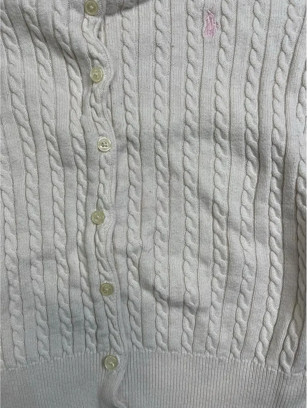 Polo Ralph Lauren Cotton Cable Cardigan Sweater Girl’s Size L12-14)